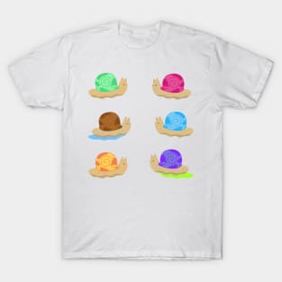 Colorful Kawaii Snails T-Shirt